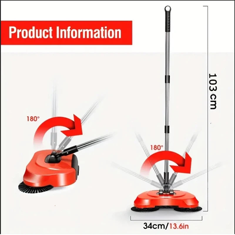 Lazy Sweeper Multifunctional Hand Push Vacuum Cleaner – Broom, Dustpan & Mop Combo
