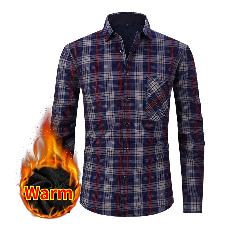 Plaid Fleece Shirt Jacket – Men’s Warm Flannel Overshirts (American Sizing, S–XXXL)