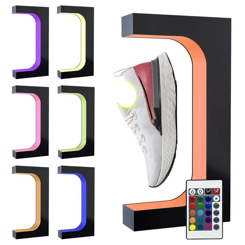 360° Rotating Electromagnetic Floating Sneaker Display Stand – Sleek Levitation Rack for Shoes & Collectibles