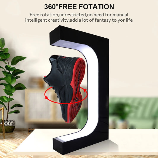 360° Rotating Electromagnetic Floating Sneaker Display Stand – Sleek Levitation Rack for Shoes & Collectibles