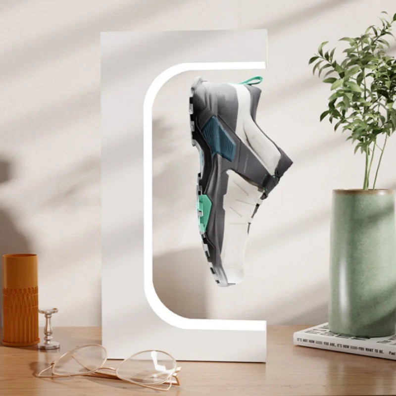 360° Rotating Electromagnetic Floating Sneaker Display Stand – Sleek Levitation Rack for Shoes & Collectibles