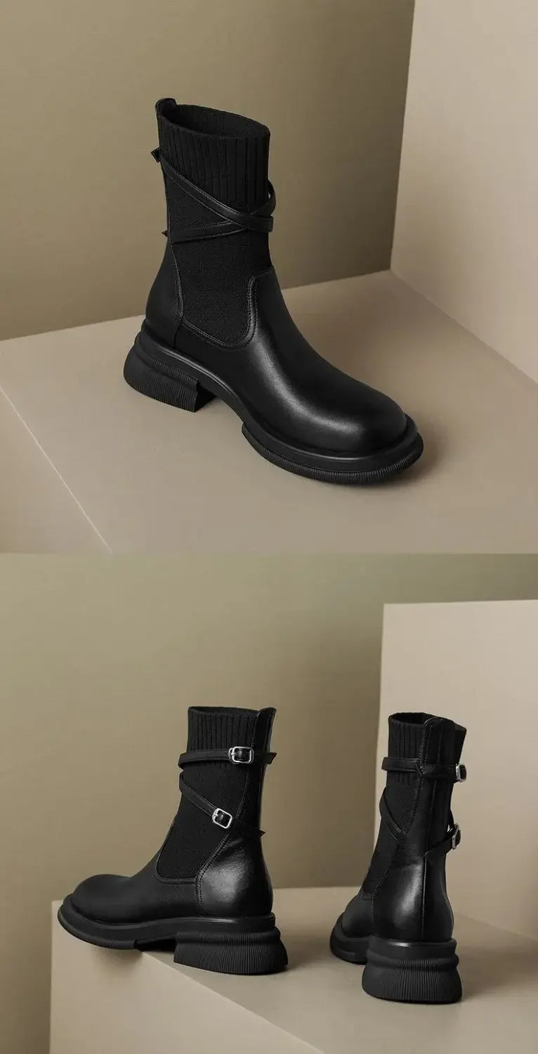 Winter & Spring Women’s Elastic Ankle Booties – High-Quality Short Boots on Sale