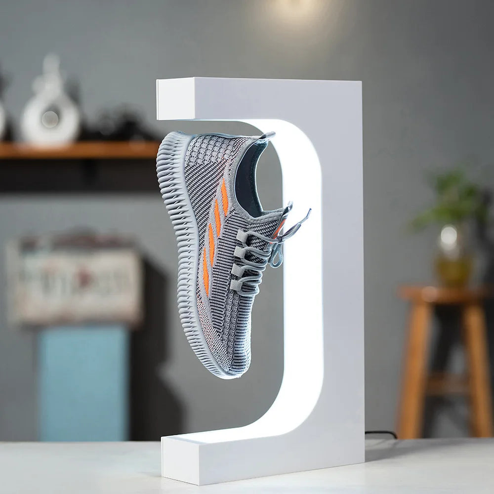 360° Rotating Electromagnetic Floating Sneaker Display Stand – Sleek Levitation Rack for Shoes & Collectibles
