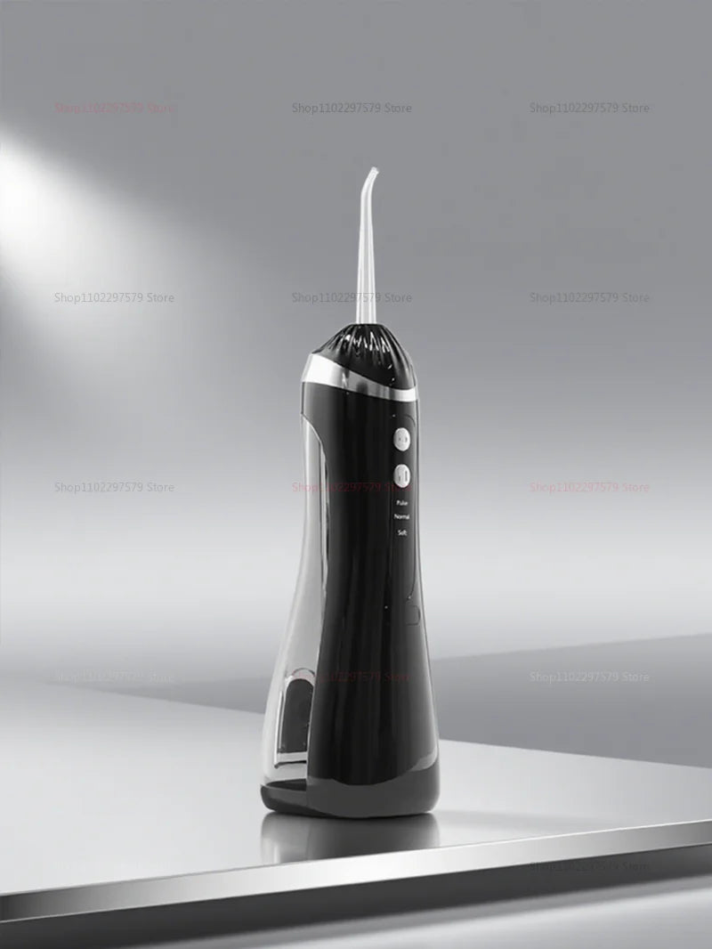 IPX7 Waterproof Rechargeable Electric Tooth Cleaner | High Pressure Pulse Oral Irrigator with 4 Nozzles & 3 Cleaning Modes