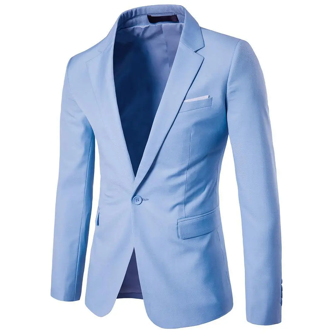 Men's Blazer Single Button Cardigan Full Sleeve Slim Fit Turn Down Collar Top Blazer Solid Smart Casual Outwear – Spring 2025