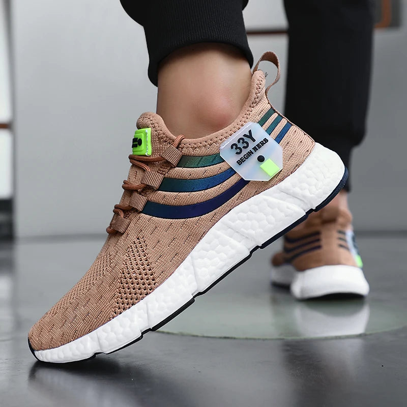 Men’s Casual Mesh Sneakers | Lightweight Breathable Running Shoes | Summer Outdoor Walking & Jogging Sports Footwear