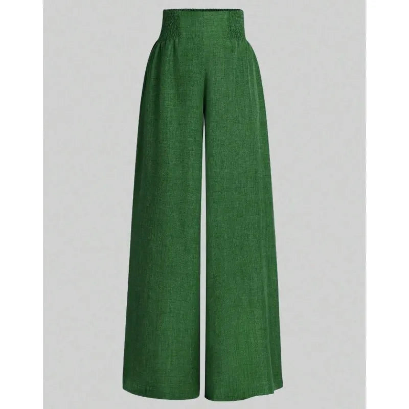 New Spring And Summer Women's Solid Color High Waist Slimming Wide Leg Pants 2025 Female Fashion Clothing Pantaloons De Mujer