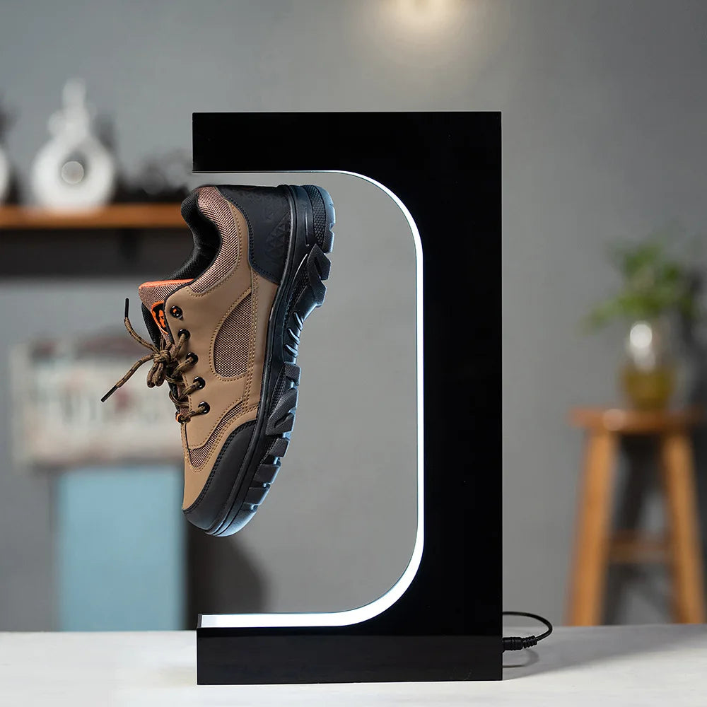 360° Rotating Electromagnetic Floating Sneaker Display Stand – Sleek Levitation Rack for Shoes & Collectibles