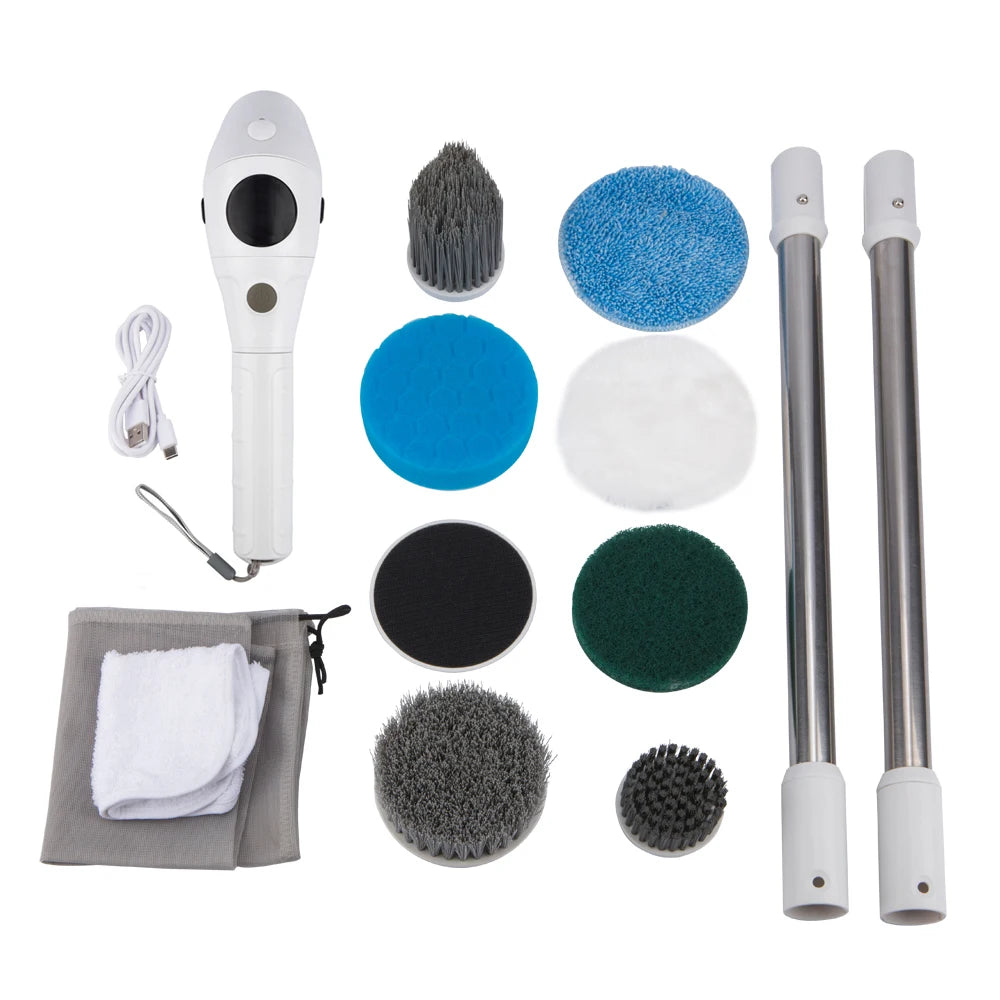 Electric Cleaning Brush 10-in-1 Multifunctional Wireless Rotatable Cleaning Brush