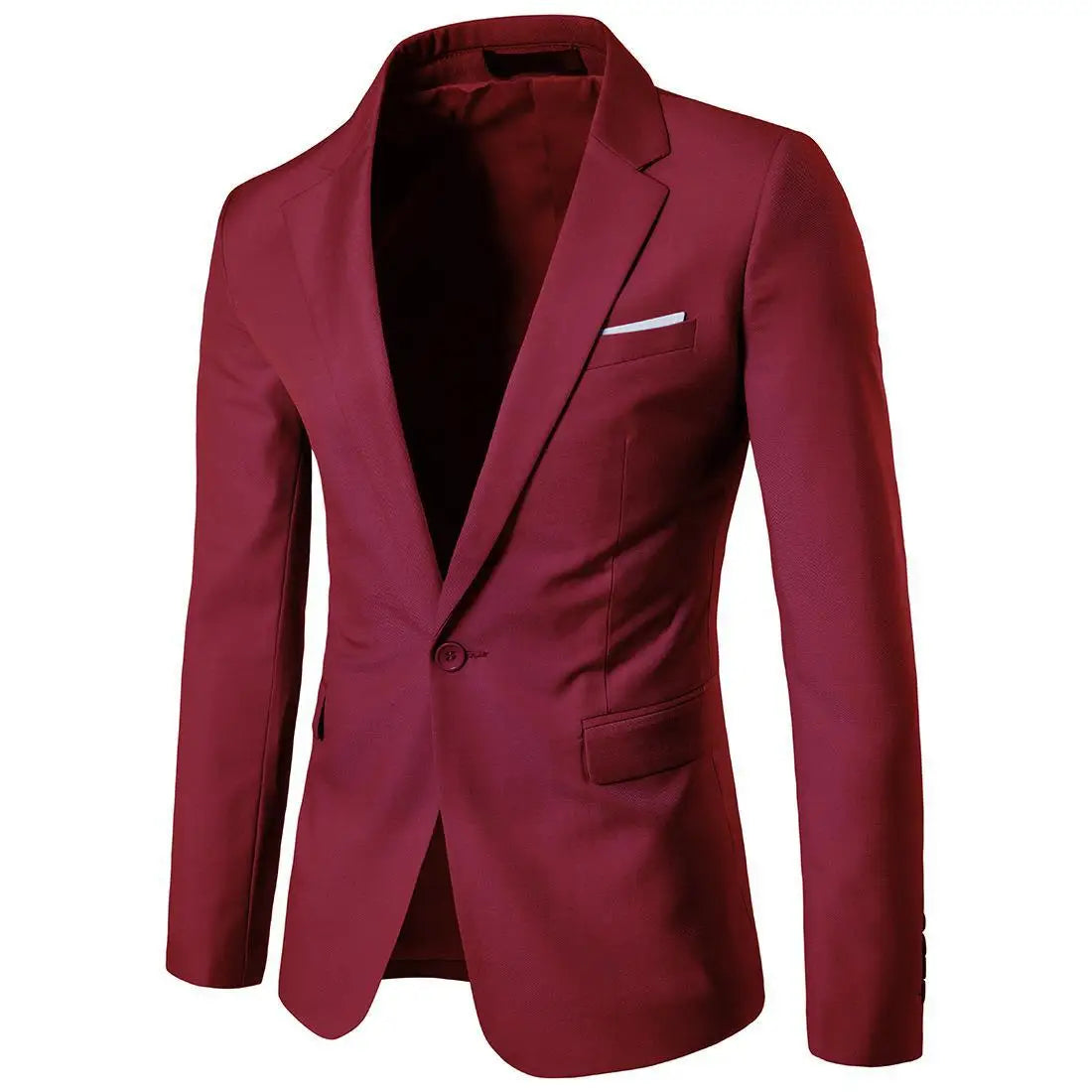 Men's Blazer Single Button Cardigan Full Sleeve Slim Fit Turn Down Collar Top Blazer Solid Smart Casual Outwear – Spring 2025