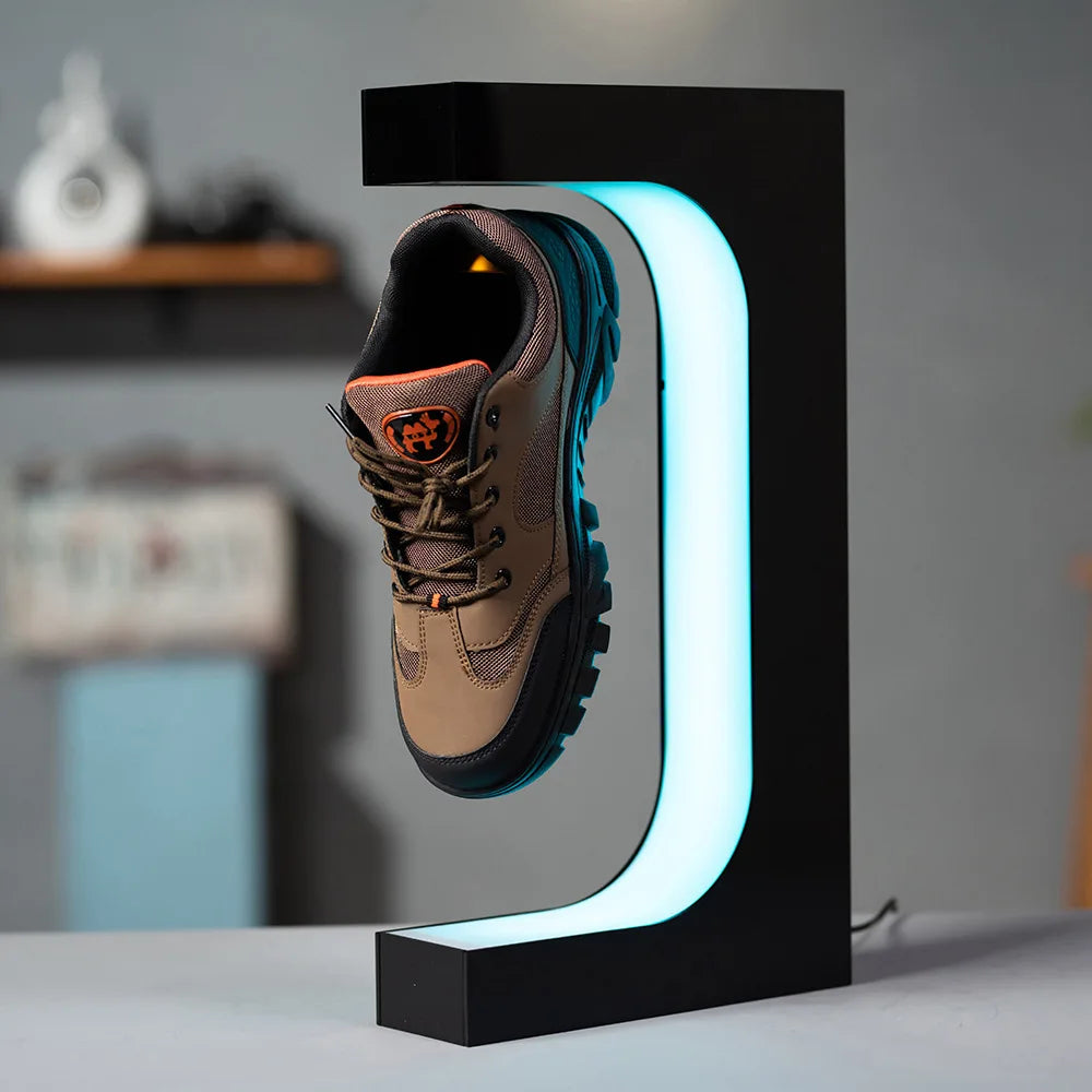 360° Rotating Electromagnetic Floating Sneaker Display Stand – Sleek Levitation Rack for Shoes & Collectibles