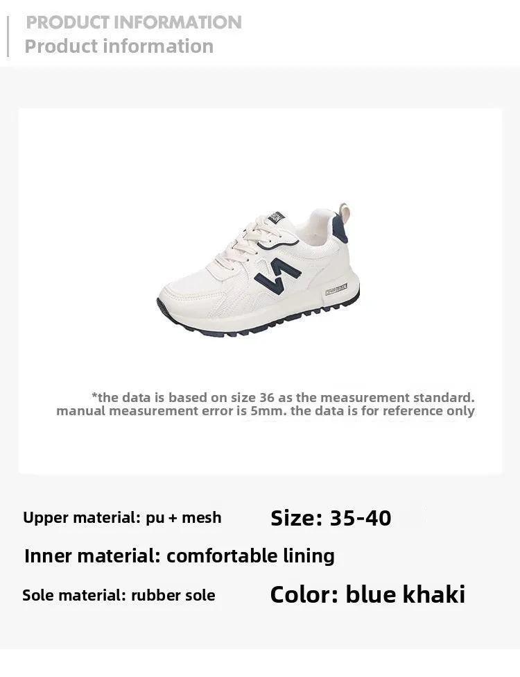 2025 New Style Women’s Sneakers – Lightweight Soft-Soled Non-Slip Casual Running Shoes for Autumn Students & Trendy Fashion
