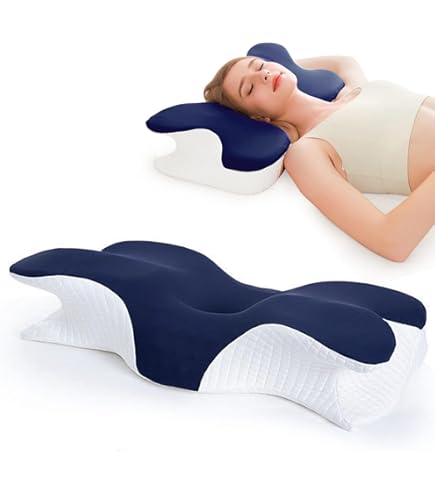 Ergonomic Side Sleeping Butterfly Pillow – Cervical Orthopedic Neck Support Pillow for Pain Relief & Better Sleep