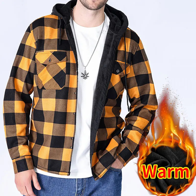 Plaid Fleece Shirt Jacket – Men’s Warm Flannel Overshirts (American Sizing, S–XXXL)