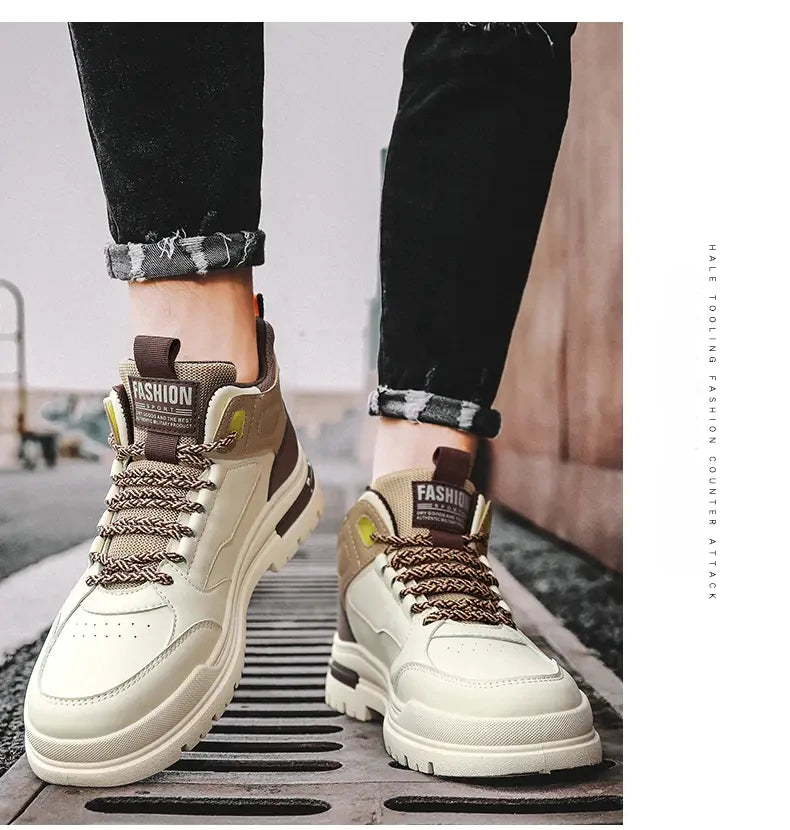 Men Casual Vulcanized Sneakers | Autumn Outdoor Walking Sport Shoes | Soft Sole Comfortable Male Fashion Boot Shoes