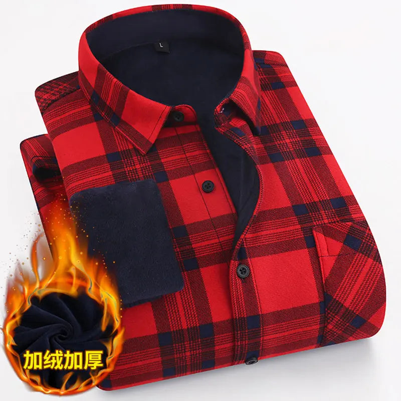 Plaid Fleece Shirt Jacket – Men’s Warm Flannel Overshirts (American Sizing, S–XXXL)