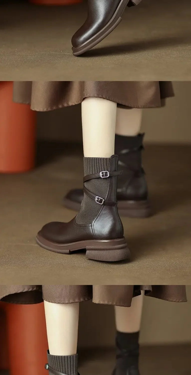 Winter & Spring Women’s Elastic Ankle Booties – High-Quality Short Boots on Sale