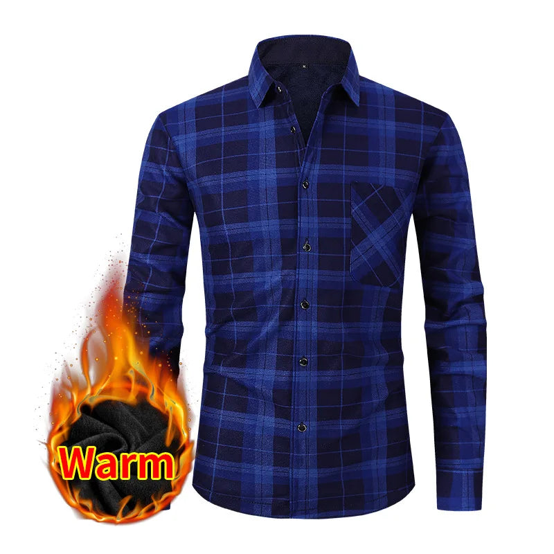 Plaid Fleece Shirt Jacket – Men’s Warm Flannel Overshirts (American Sizing, S–XXXL)