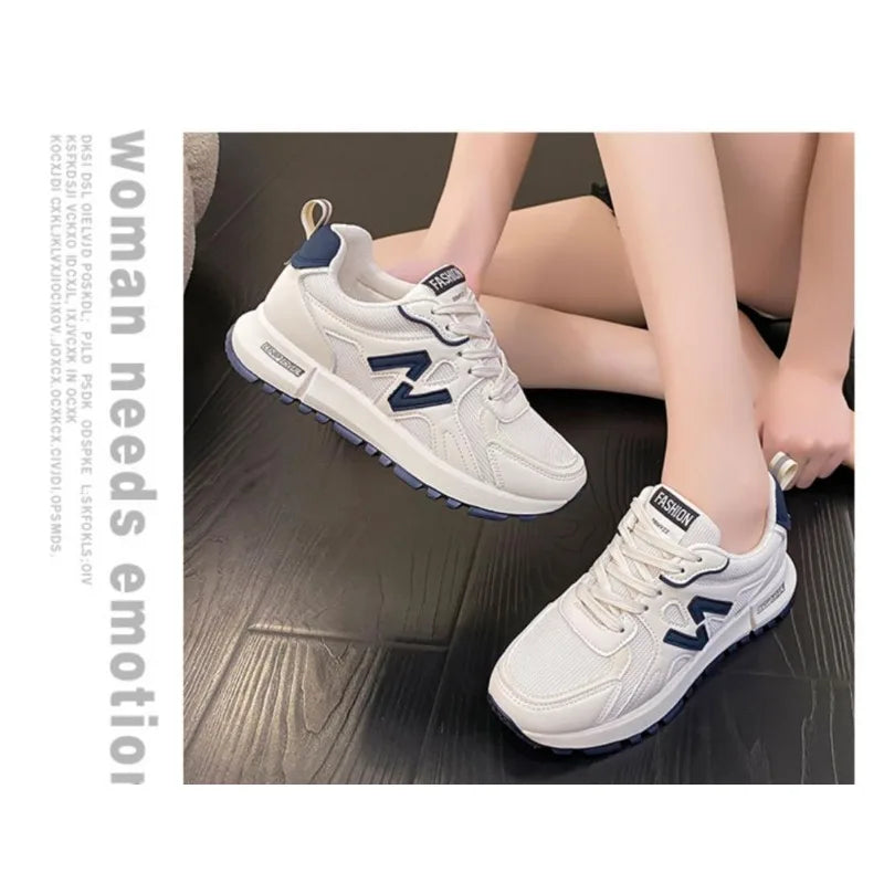 2025 New Style Women’s Sneakers – Lightweight Soft-Soled Non-Slip Casual Running Shoes for Autumn Students & Trendy Fashion
