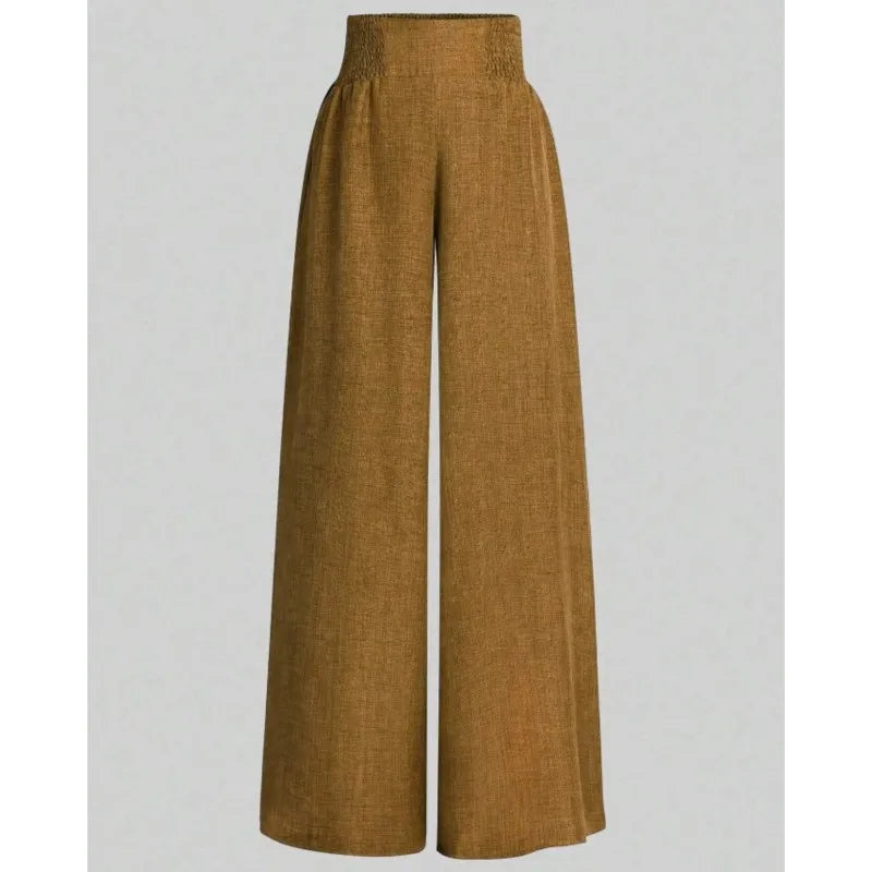 New Spring And Summer Women's Solid Color High Waist Slimming Wide Leg Pants 2025 Female Fashion Clothing Pantaloons De Mujer