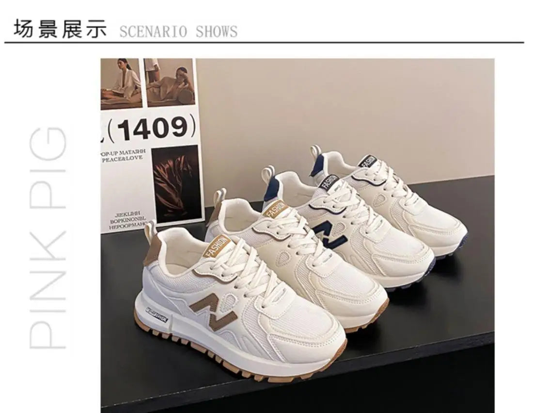 2025 New Style Women’s Sneakers – Lightweight Soft-Soled Non-Slip Casual Running Shoes for Autumn Students & Trendy Fashion