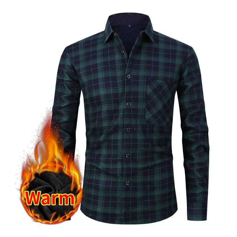 Plaid Fleece Shirt Jacket – Men’s Warm Flannel Overshirts (American Sizing, S–XXXL)