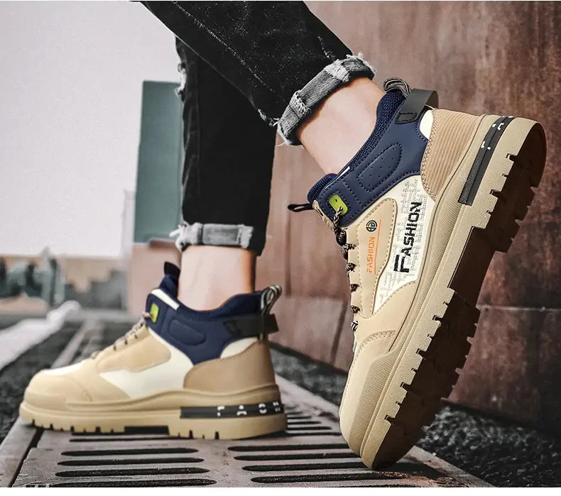 Men Casual Vulcanized Sneakers | Autumn Outdoor Walking Sport Shoes | Soft Sole Comfortable Male Fashion Boot Shoes