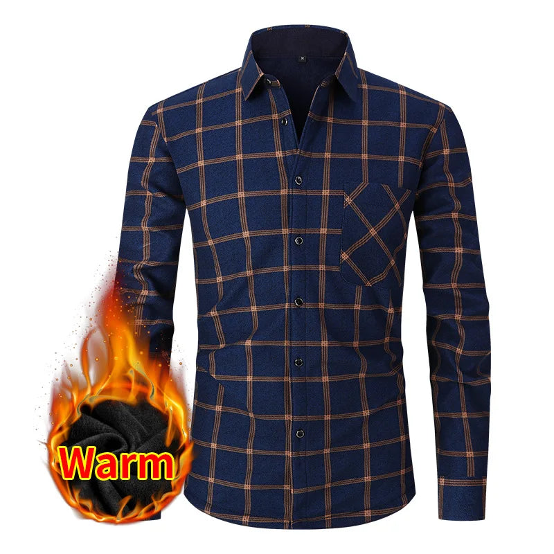 Plaid Fleece Shirt Jacket – Men’s Warm Flannel Overshirts (American Sizing, S–XXXL)