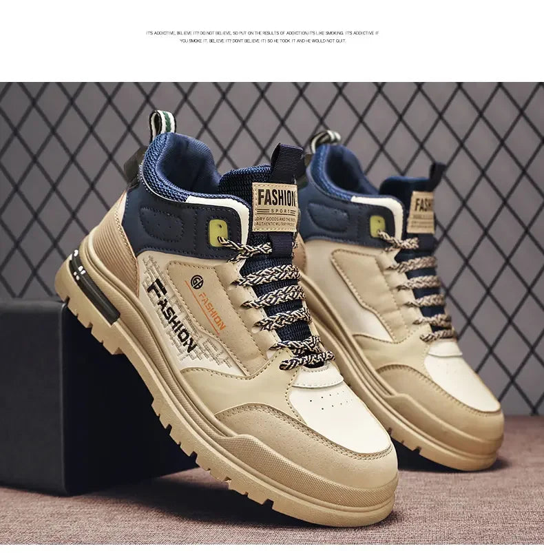 Men Casual Vulcanized Sneakers | Autumn Outdoor Walking Sport Shoes | Soft Sole Comfortable Male Fashion Boot Shoes
