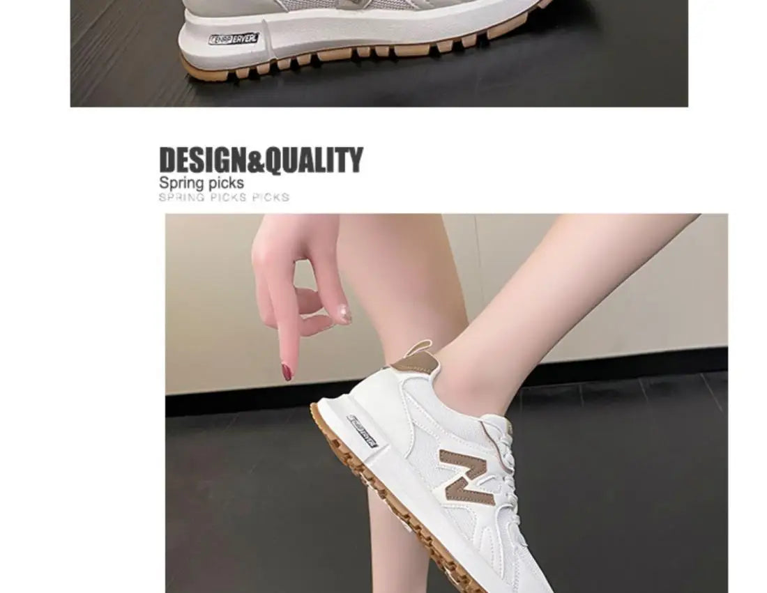 2025 New Style Women’s Sneakers – Lightweight Soft-Soled Non-Slip Casual Running Shoes for Autumn Students & Trendy Fashion