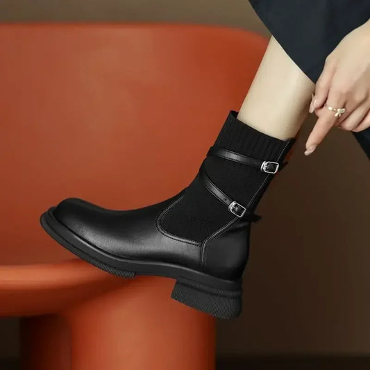 Winter & Spring Women’s Elastic Ankle Booties – High-Quality Short Boots on Sale