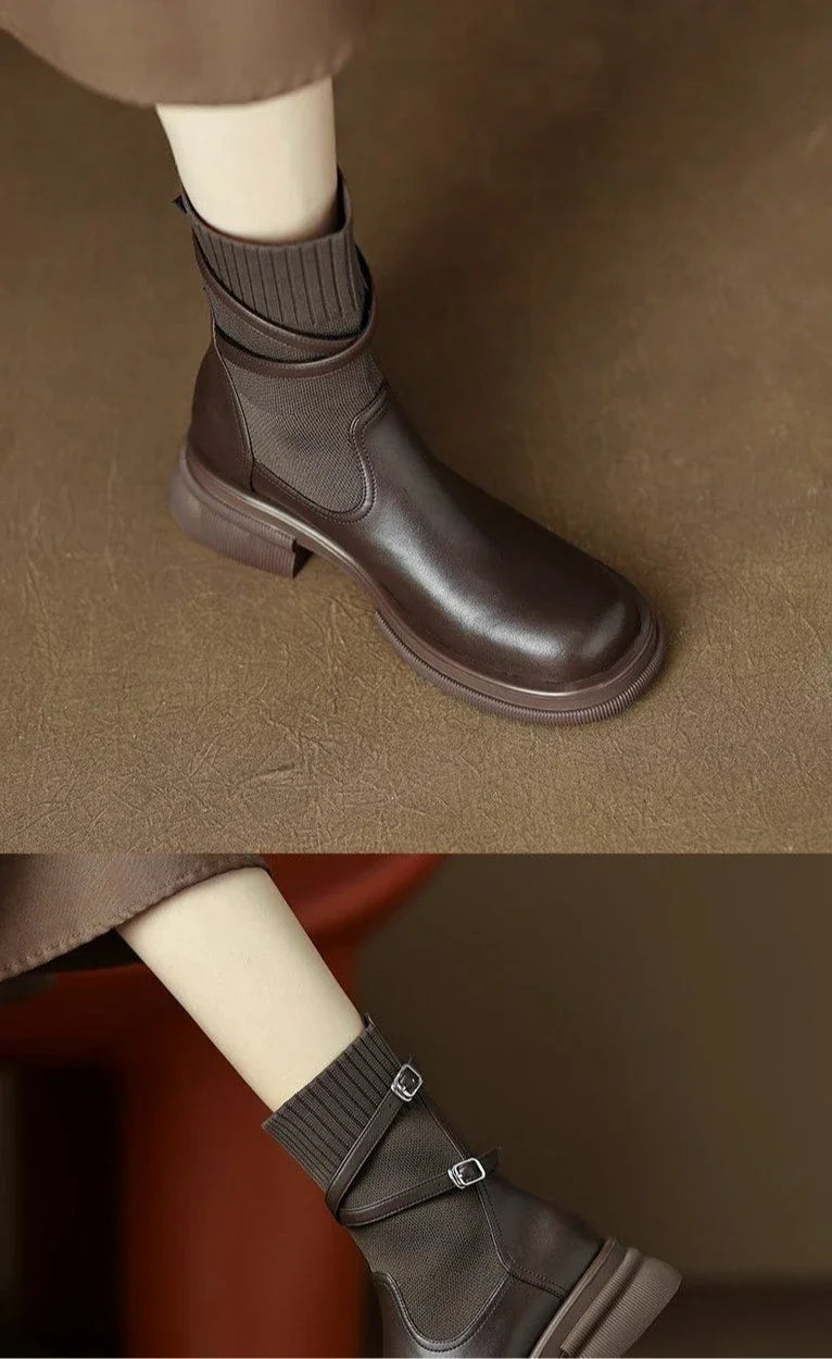 Winter & Spring Women’s Elastic Ankle Booties – High-Quality Short Boots on Sale