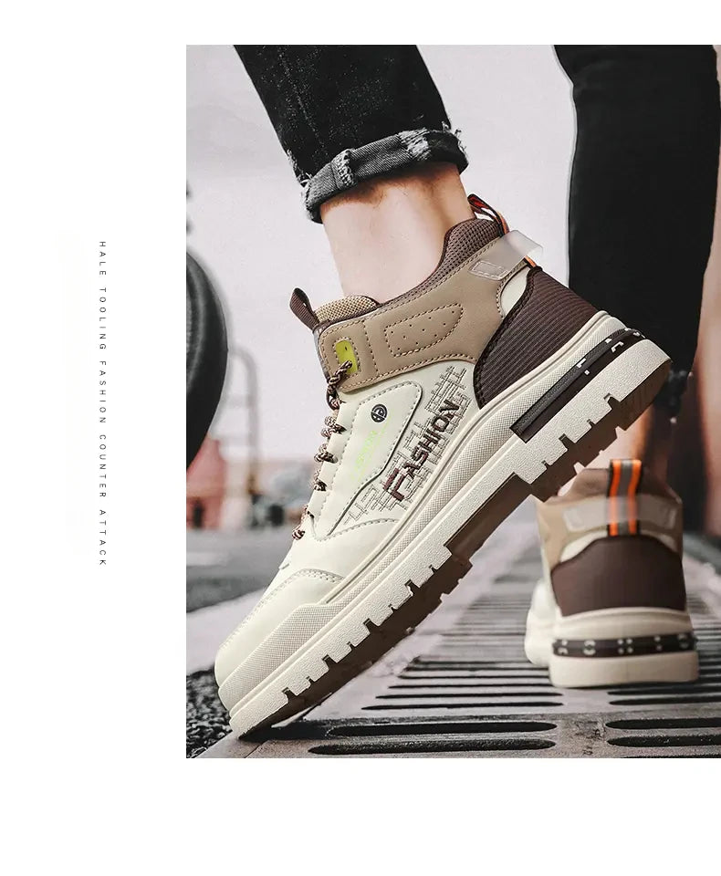 Men Casual Vulcanized Sneakers | Autumn Outdoor Walking Sport Shoes | Soft Sole Comfortable Male Fashion Boot Shoes