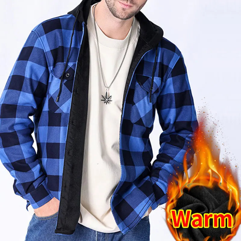 Plaid Fleece Shirt Jacket – Men’s Warm Flannel Overshirts (American Sizing, S–XXXL)