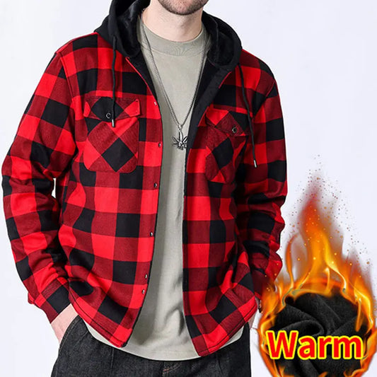 Plaid Fleece Shirt Jacket – Men’s Warm Flannel Overshirts (American Sizing, S–XXXL)