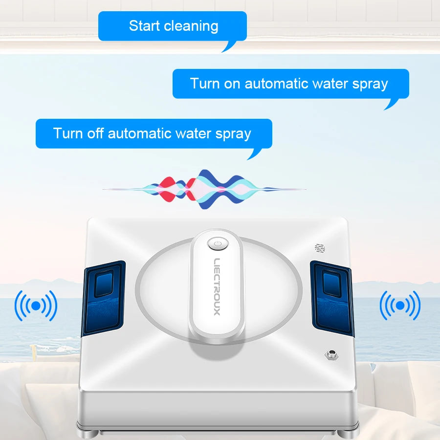 Robot Window Cleaner Liectroux YW509 | 4-Way Water Spray | 3000Pa Suction Power | Smart Memory Window Glass Cleaning Robot