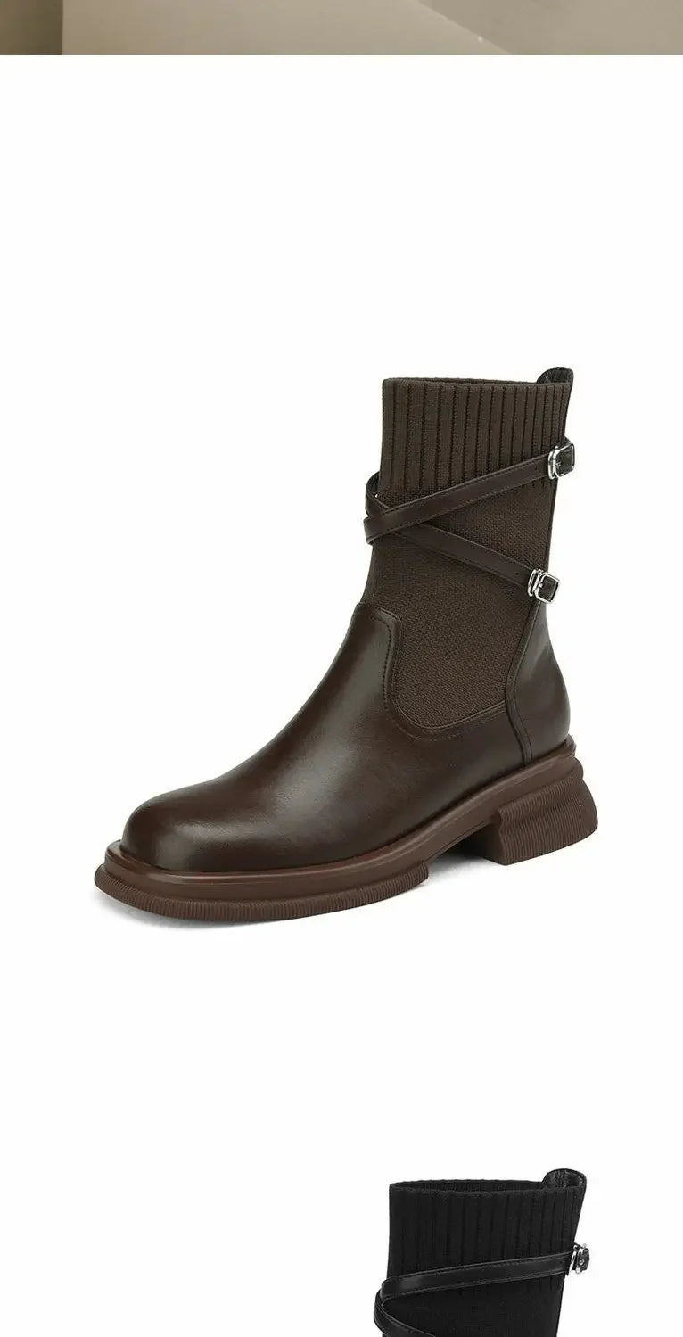 Winter & Spring Women’s Elastic Ankle Booties – High-Quality Short Boots on Sale
