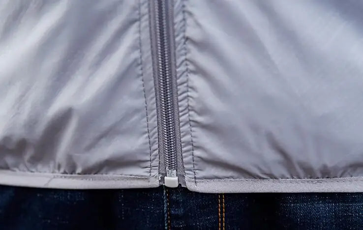 Men’s 3XL–11XL Lightweight Sun Protection Jacket – Summer Quick-Dry Outdoor Windbreaker, UV-Blocking Breathable Coat