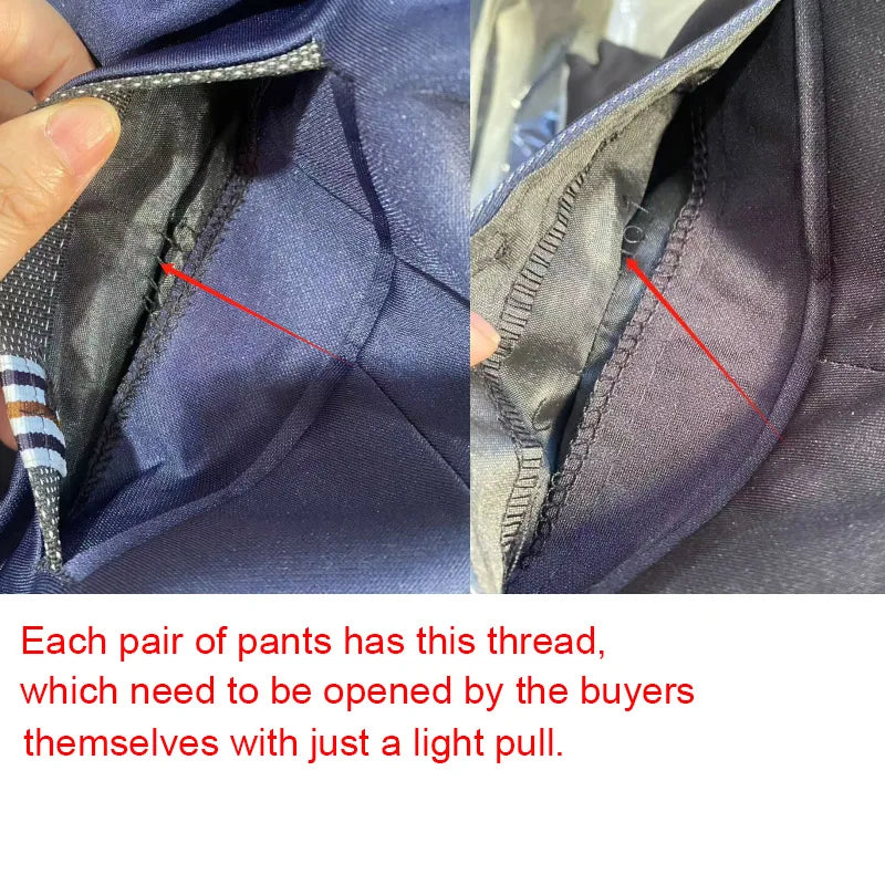 Men's Elastic Straight Pants Business Casual Long Suit Pants Male Formal Trousers Solid Colours – Black & Blue