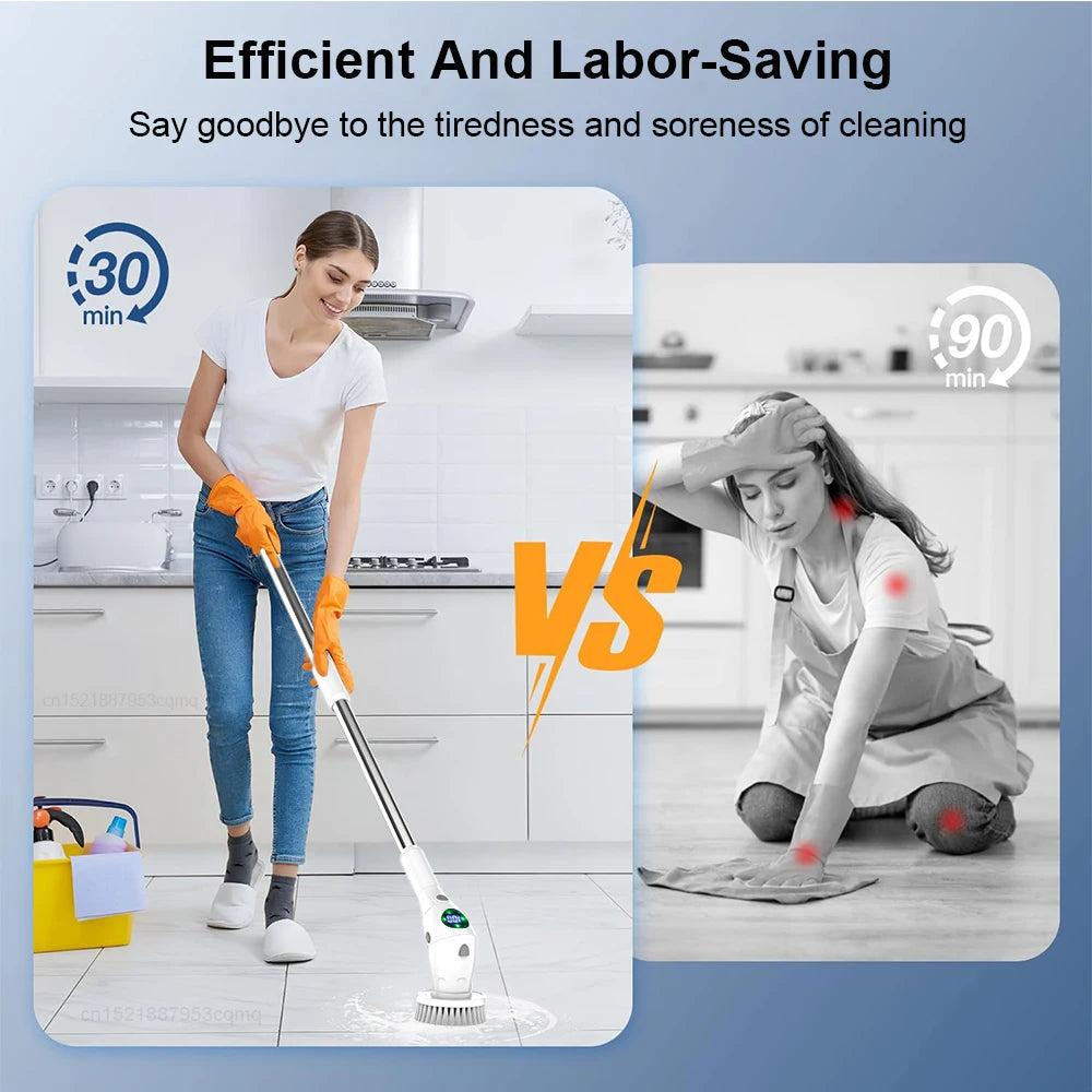 Electric Cleaning Brush 10-in-1 Multifunctional Wireless Rotatable Cleaning Brush