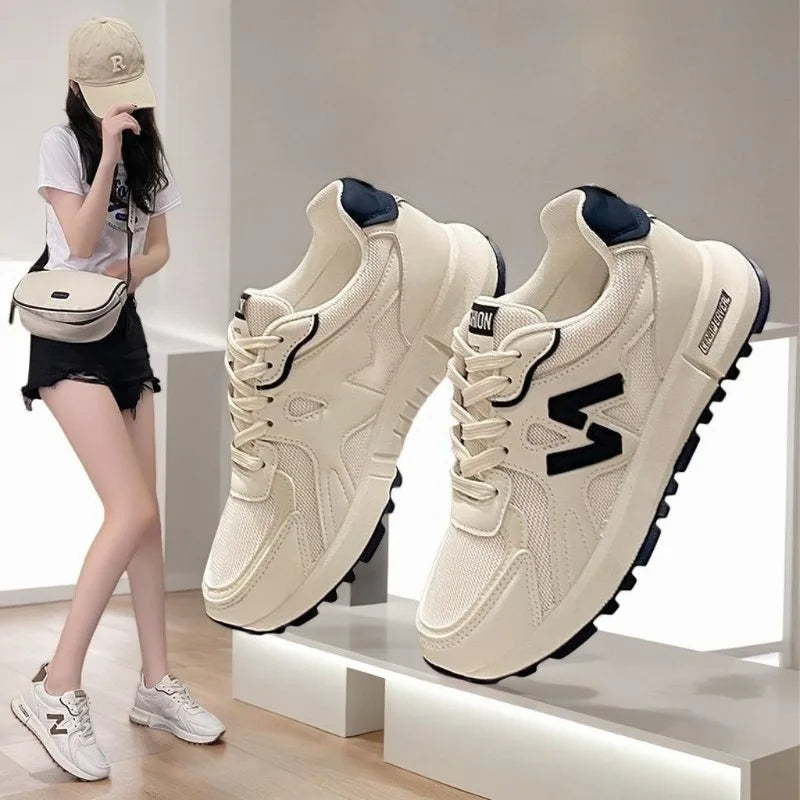 2025 New Style Women’s Sneakers – Lightweight Soft-Soled Non-Slip Casual Running Shoes for Autumn Students & Trendy Fashion