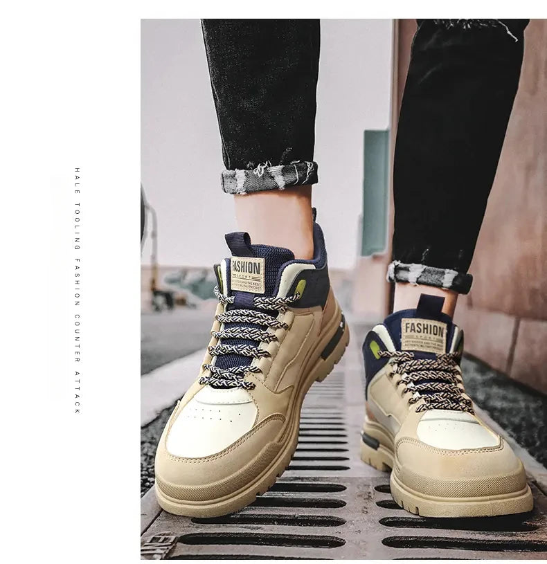 Men Casual Vulcanized Sneakers | Autumn Outdoor Walking Sport Shoes | Soft Sole Comfortable Male Fashion Boot Shoes