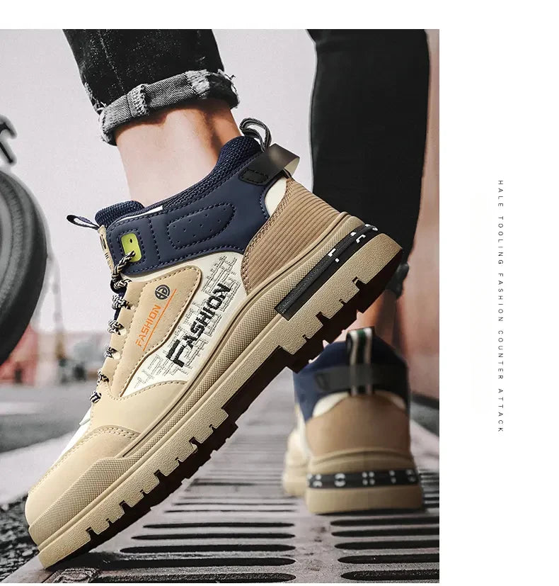 Men Casual Vulcanized Sneakers | Autumn Outdoor Walking Sport Shoes | Soft Sole Comfortable Male Fashion Boot Shoes