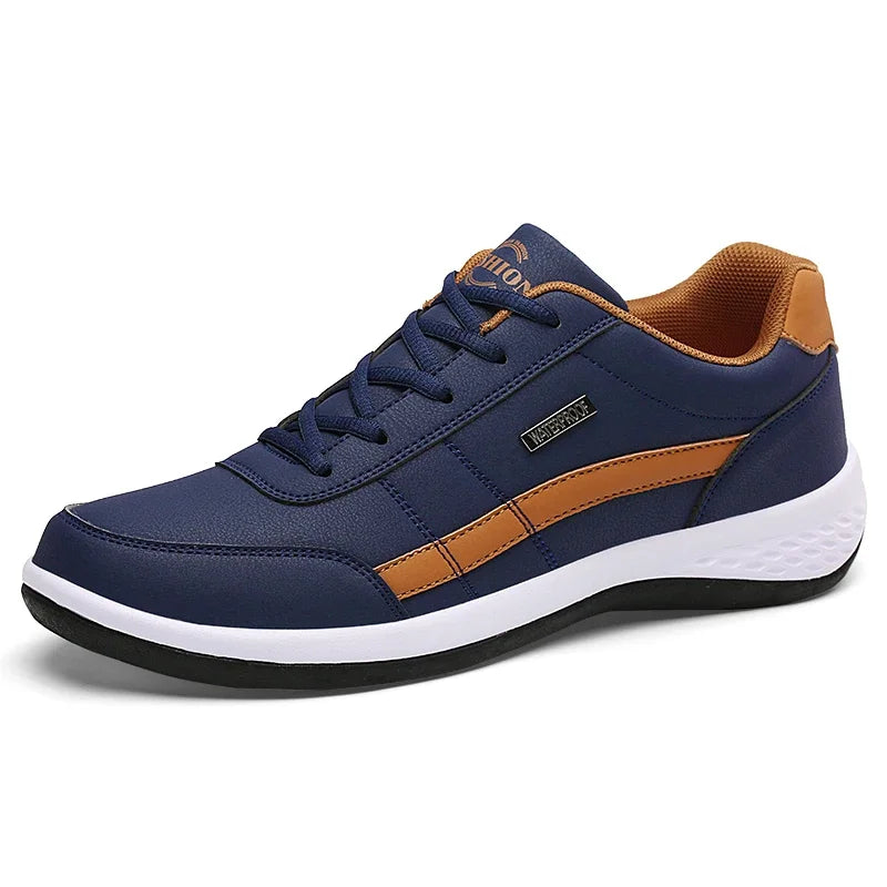 Shoes for Men Leather Sneaker Waterproof Casual Comfortable Men's Sneaker Lace Up Footwear Vulcanized Man Shoe Masculine