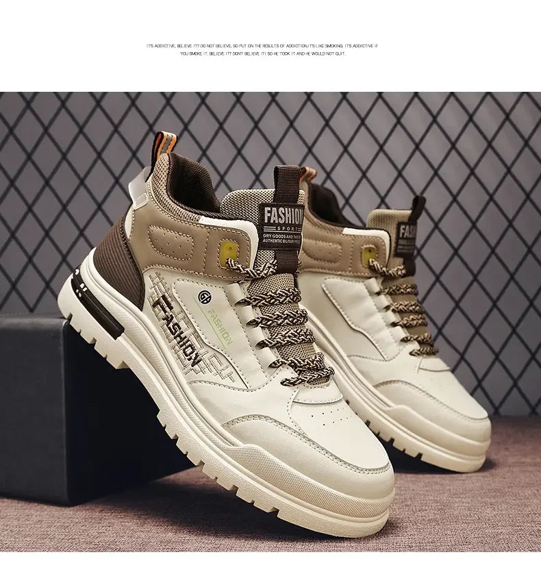 Men Casual Vulcanized Sneakers | Autumn Outdoor Walking Sport Shoes | Soft Sole Comfortable Male Fashion Boot Shoes