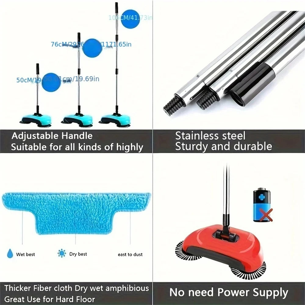 Lazy Sweeper Multifunctional Hand Push Vacuum Cleaner – Broom, Dustpan & Mop Combo