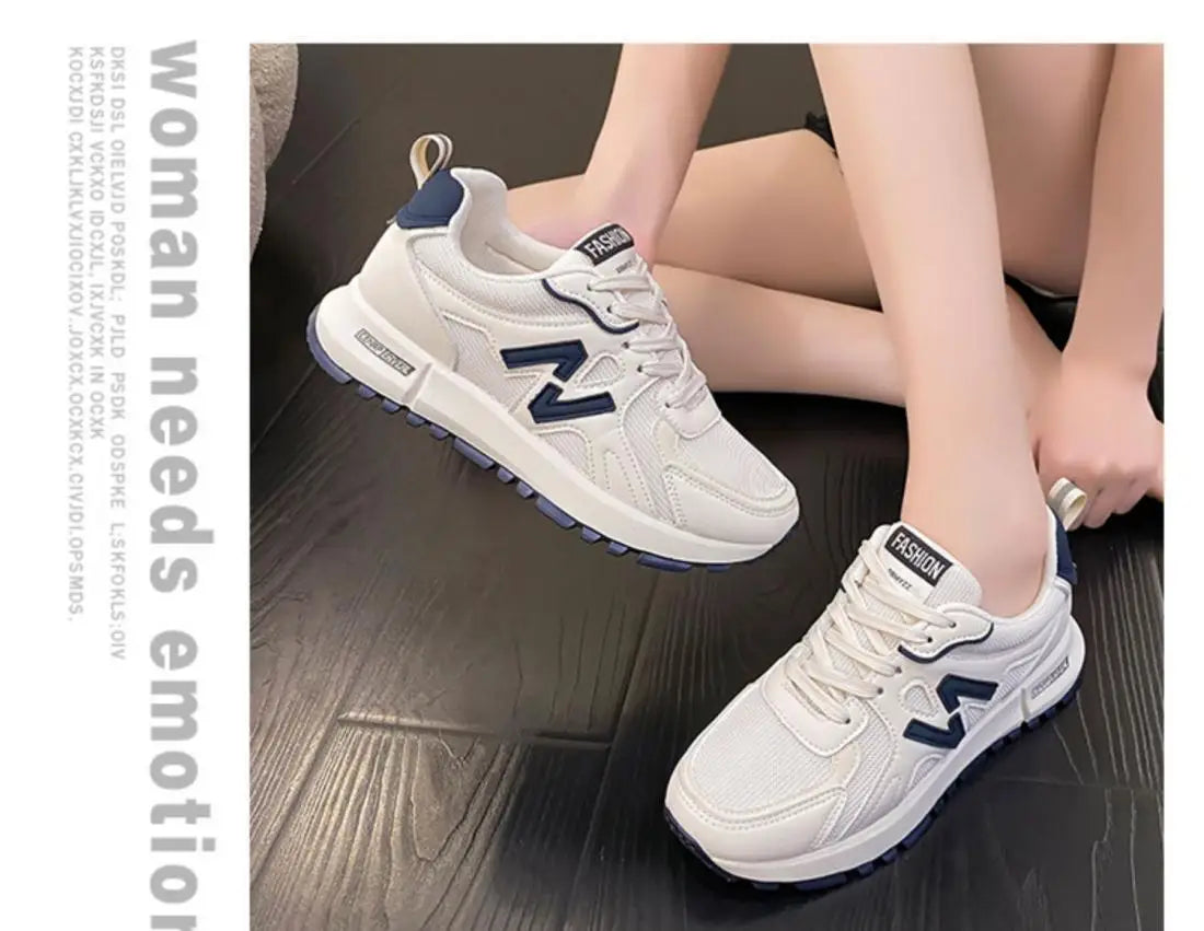 2025 New Style Women’s Sneakers – Lightweight Soft-Soled Non-Slip Casual Running Shoes for Autumn Students & Trendy Fashion