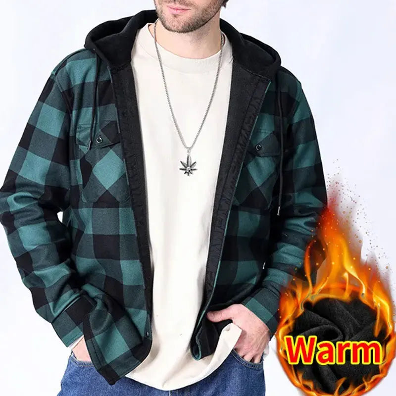 Plaid Fleece Shirt Jacket – Men’s Warm Flannel Overshirts (American Sizing, S–XXXL)