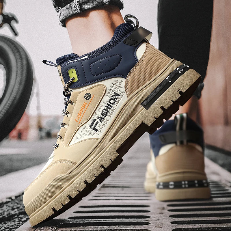 Men Casual Vulcanized Sneakers | Autumn Outdoor Walking Sport Shoes | Soft Sole Comfortable Male Fashion Boot Shoes