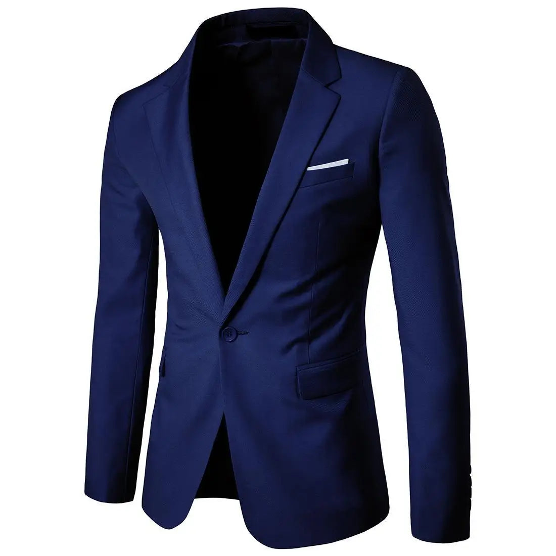 Men's Blazer Single Button Cardigan Full Sleeve Slim Fit Turn Down Collar Top Blazer Solid Smart Casual Outwear – Spring 2025